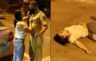 पापा की लाडली परी का देर रात सड़क पर हंगामा - नशे में धुत होकर अभद्र भाषा का प्रयोग ,पुलिस कर्मी को मारी लात