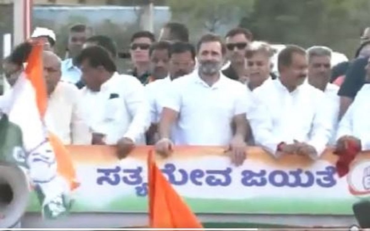 कर्नाटक कमीशन मुद्दे पर भाजपा को घेरते राहुल ,जनसभा में भरी हुंकार ,कहा 40 पर सिमट जाएगी भाजपा।