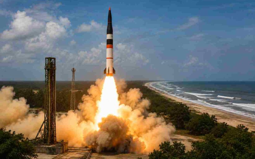 Agni -4 Ballistic Missile- भारत ने ओडिशा के चांदीपुर से किया 'अग्नि-4 बैलिस्टिक मिसाइल' का सफल परीक्षण