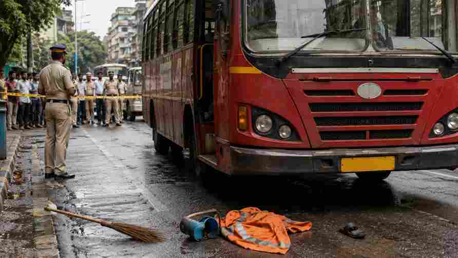 BMC Sanitation Worker Crushed - मुंबई के मुलुंड में सड़क पार कर रही बीएमसी सफाई कर्मचारी को बेस्ट बस ने रौंदा, मौके पर ही दर्दनाक मौत
