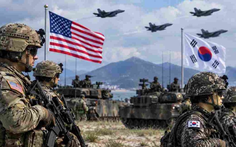 US South Korea Drills - अमेरिका-दक्षिण कोरिया सैन्य अभ्यास शुरू, ट्रम्प ने जताई नाराजगी और सैन्य अभ्यास में कटौती के दिए निर्देश