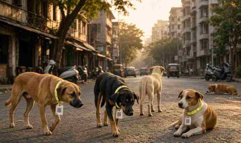 Mumbai Stray Dogs QR Collars - BMC Launches QR-Coded Reflective Collars To Track Vaccinated Stray Dogs Across Mumbai