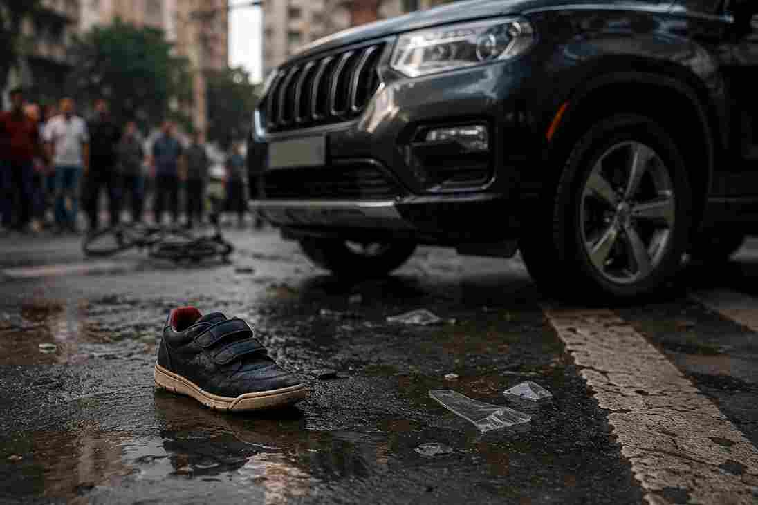 Bandra Road Accident - मुंबई के बांद्रा में दर्दनाक सड़क हादसा तेज रफ्तार कार की चपेट में आने से 8 वर्षीय बच्चे की मौत  महिला चालक गिरफ्तार