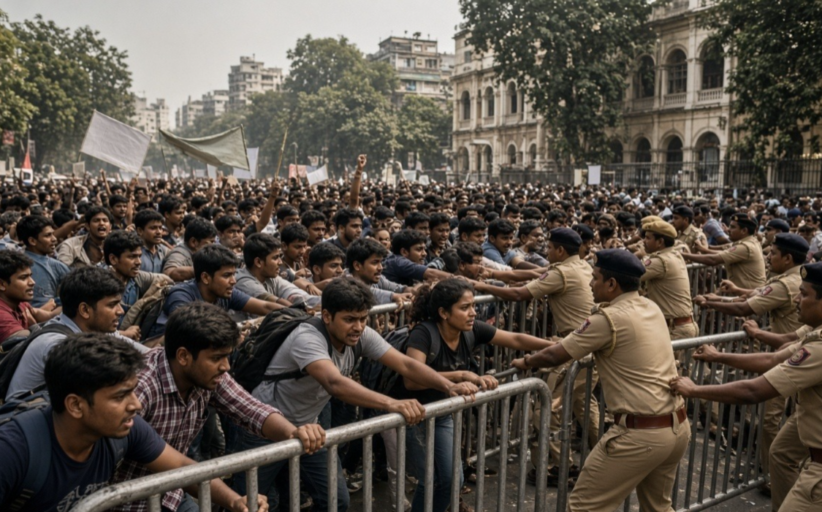 Patna BPSC Protest - पटना में 70वीं बीपीएससी परीक्षा को लेकर फूटा छात्रों का गुस्सा बैरिकेडिंग तोड़ राजभवन और सीएम आवास की ओर किया कूच