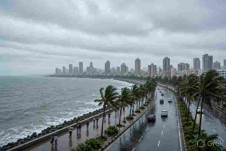 Mumbai Weather Update Light Showers - मौसम विभाग (IMD) ने जारी किया पूर्वानुमान अधिकतम तापमान 32 डिग्री के आसपास रहने का अनुमान 39 एक्यूआई के साथ हवा की गुणवत्ता 'अच्छी' श्रेणी में दर्ज।