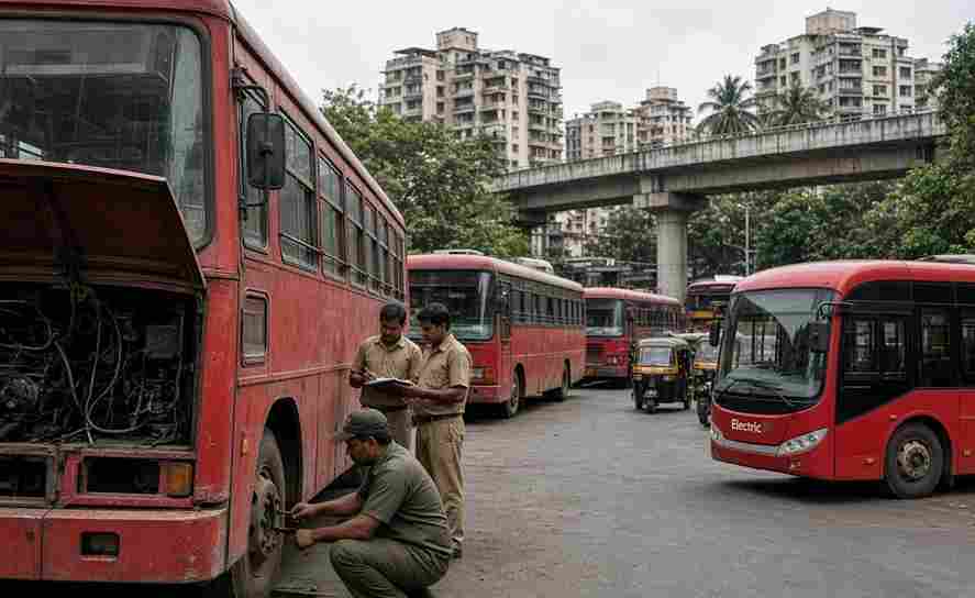 Mumbai Defective BEST Buses Under Scanner Road Safety Penalties - मुंबई में बेस्ट की खराब बसों पर कड़ा रुख; जीएम सोनिया सेठी ने की भारी जुर्माने और मरम्मत की समय-सीमा घटाने की सिफारिश