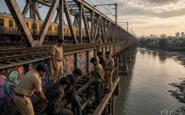 Mumbai Railway Stunts Bhayandar - सोशल मीडिया रील्स के चक्कर में रेलवे पटरियों और गर्डर्स पर लटककर बना रहे थे वीडियो; 1 नाबालिग बाल सुधार गृह भेजा गया।