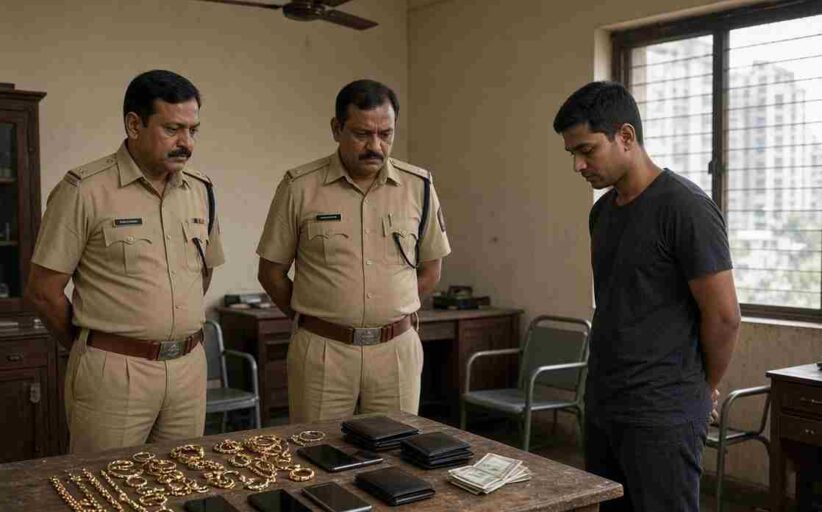 Powai Serial Snatcher Arrested Mumbai - पवई में सीरियल चेन स्नैचर चढ़ा मुंबई पुलिस के हत्थे 28 वर्षीय शातिर गिरफ्तार रुपये 3.28 लाख के सोने के गहने बरामद