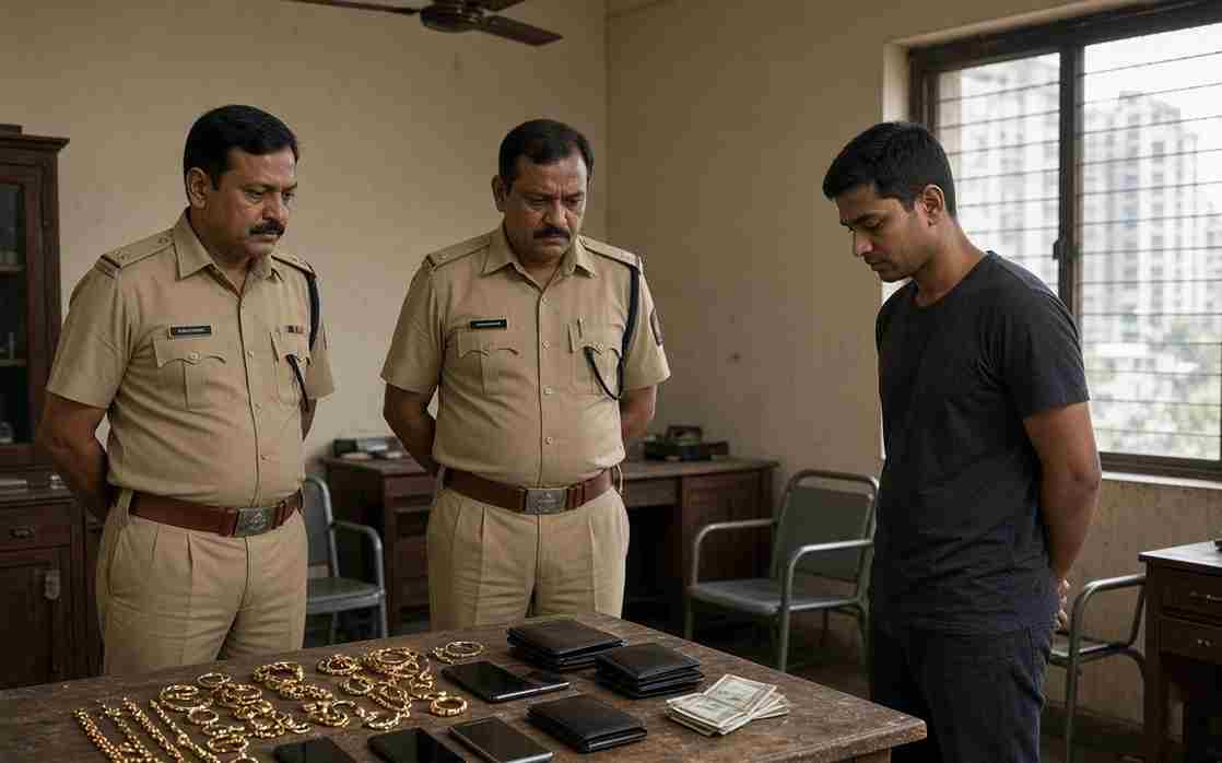 Powai Serial Snatcher Arrested Mumbai - पवई में सीरियल चेन स्नैचर चढ़ा मुंबई पुलिस के हत्थे  28 वर्षीय शातिर गिरफ्तार रुपये 3.28 लाख के सोने के गहने बरामद