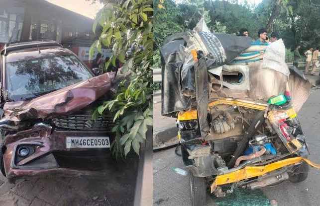Sion Panvel Highway Pile Up Leaves Five Injured Two Critical - सायन-पनवेल हाईवे पर भीषण सड़क हादसा एक के बाद एक टकराए कई वाहन, 5 लोग घायल, 2 की हालत नाजुक