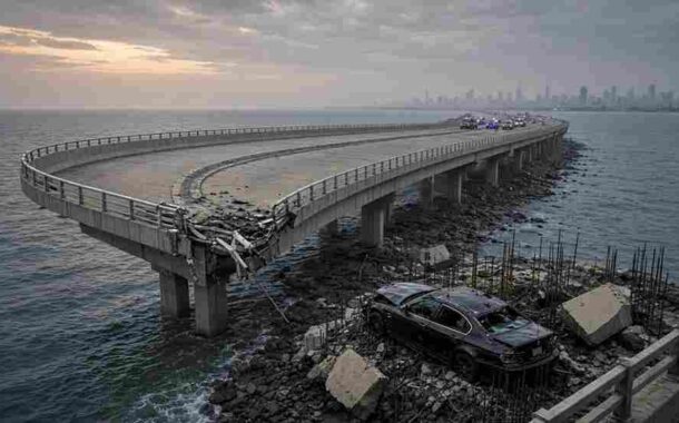 Three Students Killed BMW Crash Mumbai Coastal Road - मुंबई कोस्टल रोड पर दर्दनाक हादसा -  तेज रफ्तार बीएमडब्ल्यू कार ओवरपास से नीचे गिरी, तीन छात्रों की मौत और एक गंभीर रूप से घायल
