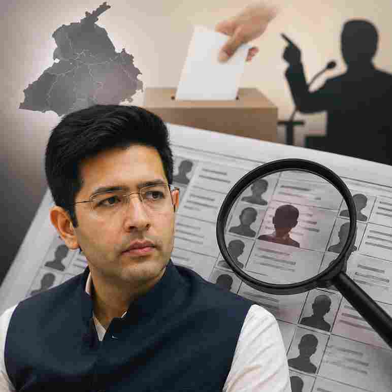Raghav Chadha Punjab Draft Electoral Rolls - पंजाब की ड्राफ्ट वोटर लिस्ट में राघव चड्ढा का नाम 'शिफ्टेड' दर्ज, बीजेपी सांसद ने आप सरकार पर लगाया बदले की राजनीति का आरोप
