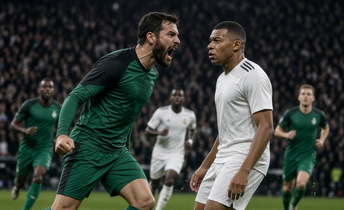Alvaro Valles Saves Mbappe Penalty - किलियन एम्बाप्पे की पेनल्टी रोककर गोलकीपर अल्वारा वालेस ने चेहरे के सामने मनाया आक्रामक जश्न रियल बेटिस ने रियल मैड्रिड को 1-0 से हराया