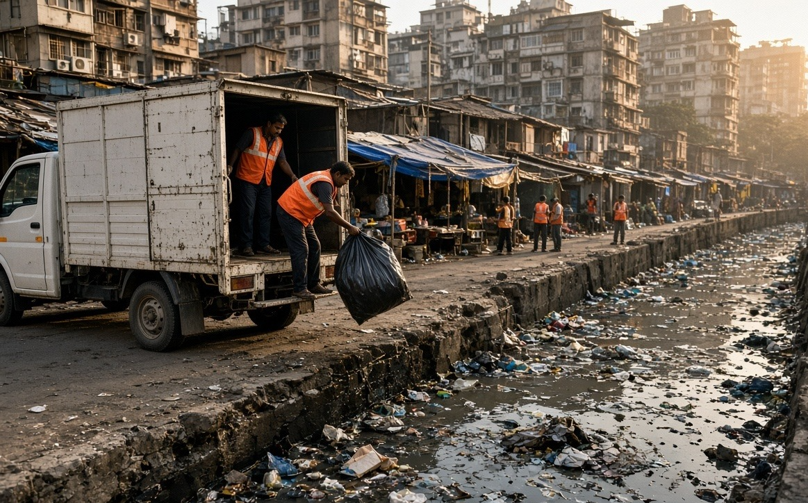 BMC Notice Contractor Dry Waste Mogra Nullah - मुंबई में बीएमसी के ठेकेदार की शर्मनाक करतूत अंधेरी के मोगरा नाले में सूखा कचरा फेंकते पकड़ा गया टेम्पो 48 घंटे में वर्क ऑर्डर रद्द करने का अल्टीमेटम