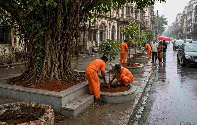 BMC Revives Tree Basins Prabhadevi Road Mumbai - नागरिकों और पर्यावरण प्रेमियों की मांग पर हरकत में आया जी-उत्तर वार्ड प्रशासन कंक्रीटीकरण हटाकर पेड़ों की जड़ों को दिया जाएगा सांस लेने का दायरा।
