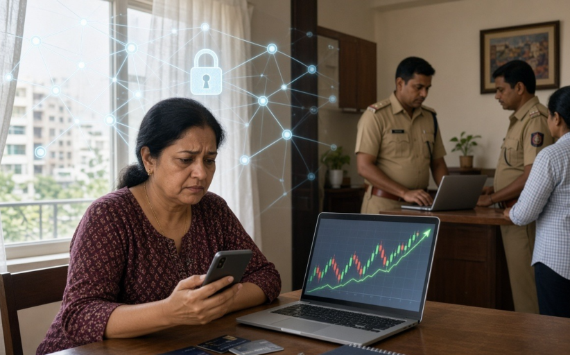 Thane Woman Loses Rs 1.1 Crore Fake Share Trading App Cyber Fraud - ठाणे में साइबर ठगों का बड़ा शिकार बनी महिला -  फर्जी शेयर ट्रेडिंग ऐप के जरिए 1.1 करोड़ रुपये की धोखाधड़ी, साइबर पुलिस ने दर्ज किया मामला
