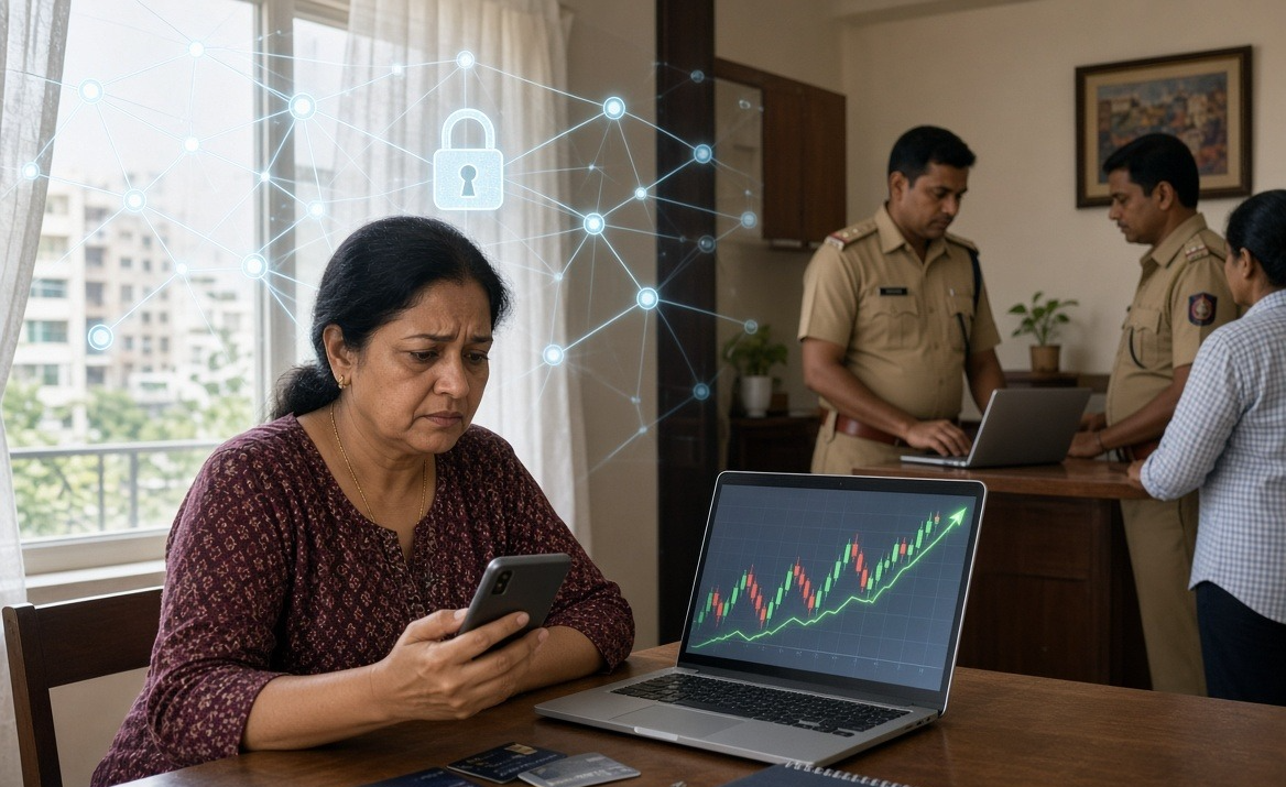 Thane Woman Loses Rs 1.1 Crore Fake Share Trading App Cyber Fraud - ठाणे में साइबर ठगों का बड़ा शिकार बनी महिला -  फर्जी शेयर ट्रेडिंग ऐप के जरिए 1.1 करोड़ रुपये की धोखाधड़ी, साइबर पुलिस ने दर्ज किया मामला