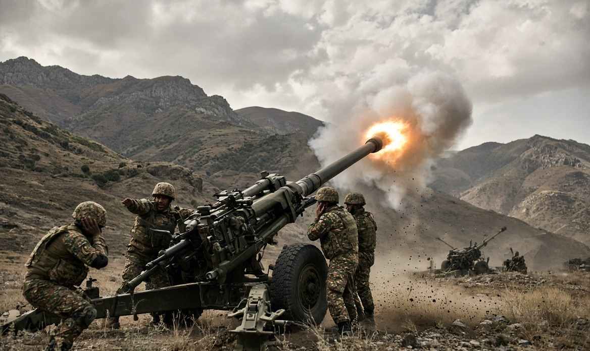 Armenia Tests Indian Trajan 155mm Howitzers Live Fire Drill - आर्मेनिया की सेना ने किया भारत से खरीदी गई आधुनिक तोपों का सफल परीक्षण लाइव-फायर ड्रिल में गरजीं 'ट्रेजन' 155mm होवित्जर तोपें