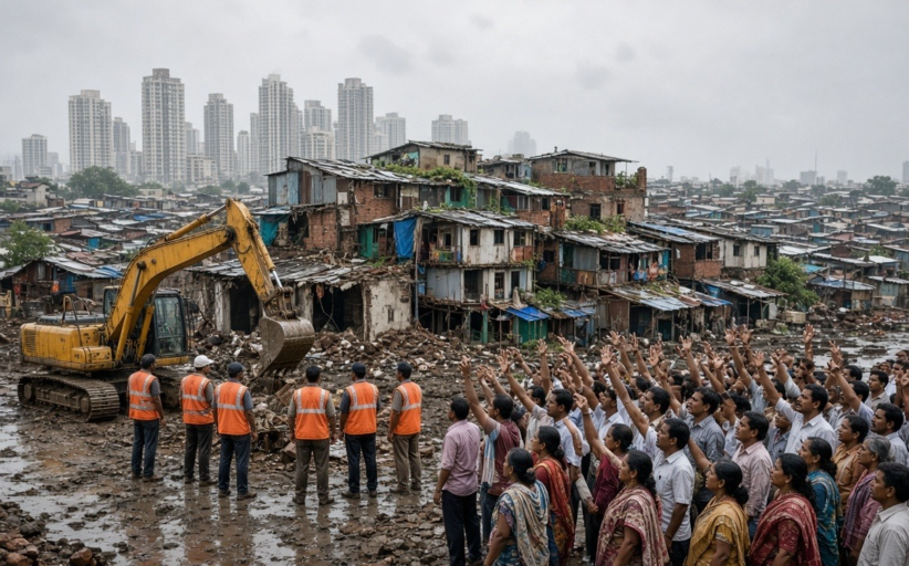 BMC Move Against Multi Storey Shanties Faces Political Pushback - मुंबई में बहुमंजिला झोपड़ियों पर बुलडोजर चलाने के बीएमसी के फैसले पर सियासी संग्राम -  1 अक्टूबर के अभियान से पहले सभी राजनीतिक दलों ने खोला मोर्चा