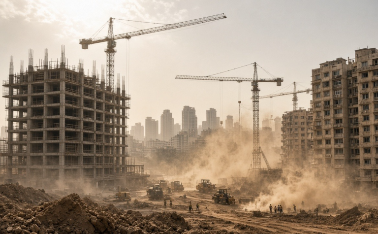 BMC Issues Stop Work - Action On Pollution BMC Issues Stop-Work Notice And Penalty To Developer Over Dust Norm Violations In Andheri West