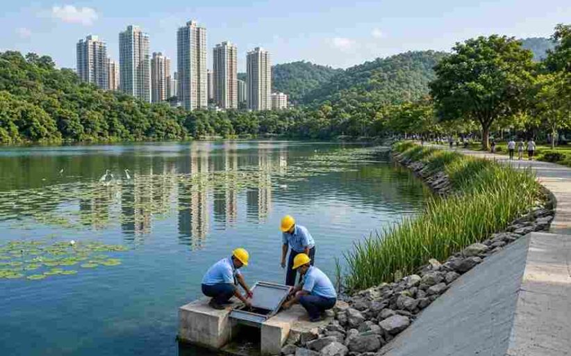 BMC Stops Sewage Inflows Powai Lake - पवई झील को प्रदूषण से मिली मुक्ति बीएमसी ने आज से झील में गिरने वाले सभी सीवेज इनफ्लो को पूरी तरह रोका, 18 एमएलडी गंदा पानी डायवर्ट
